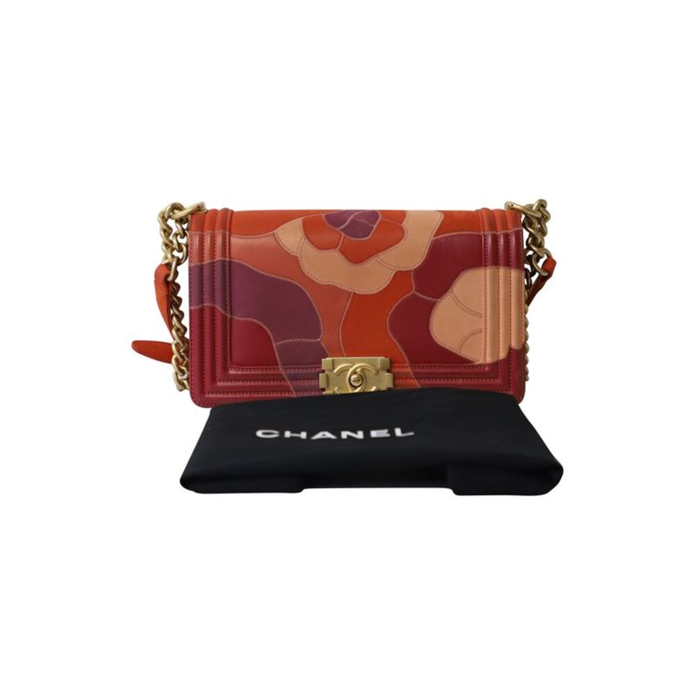 Chanel Limited Edition Patchwork Camelia Boy Bag in Multicolor Lambskin Leather - Picture 9 of 12